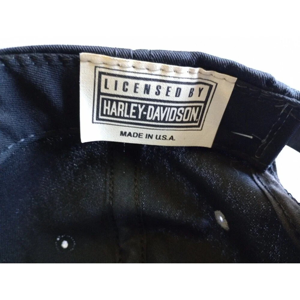 Harley Davidson Motorcycles Black Colorful Shields Cap Adjustable Snapback Hat